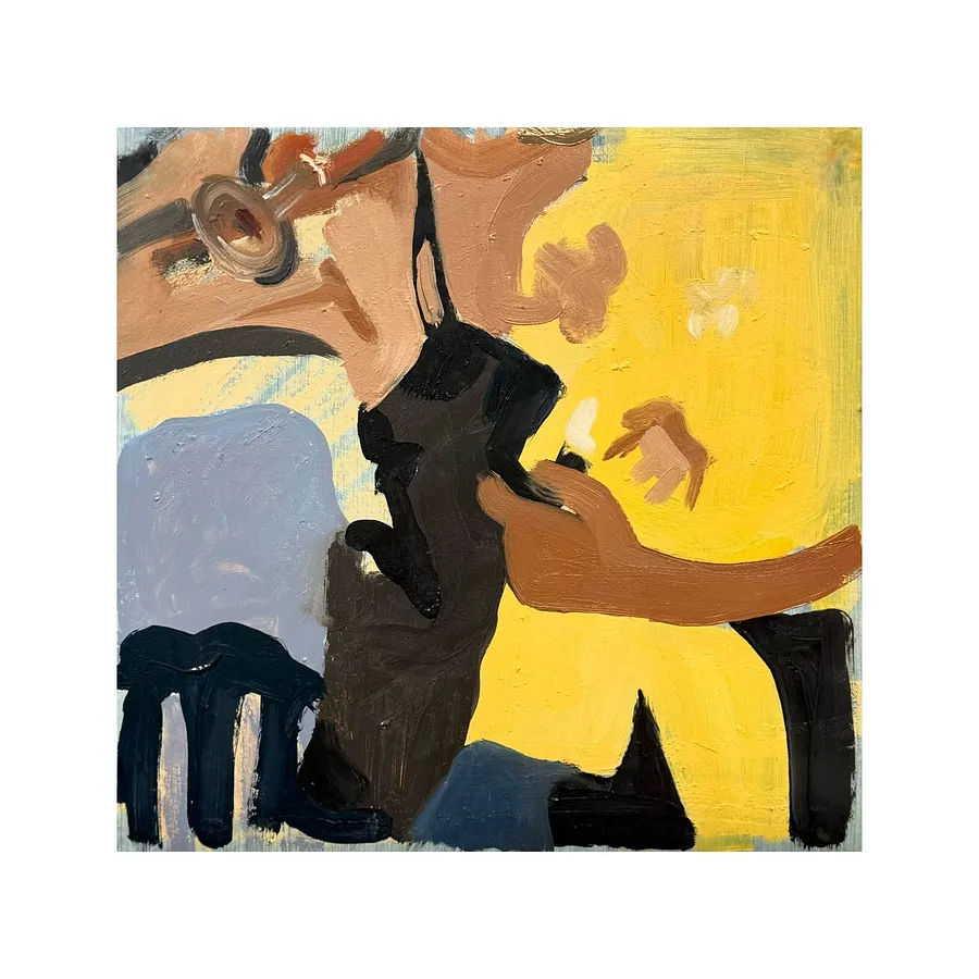 Image of Party by Adriana Shportan, size: 35x35, made of oil on canvas, Painting medium, from London, part of the Moments series, priced at £450 (≈ 27,323 грн)