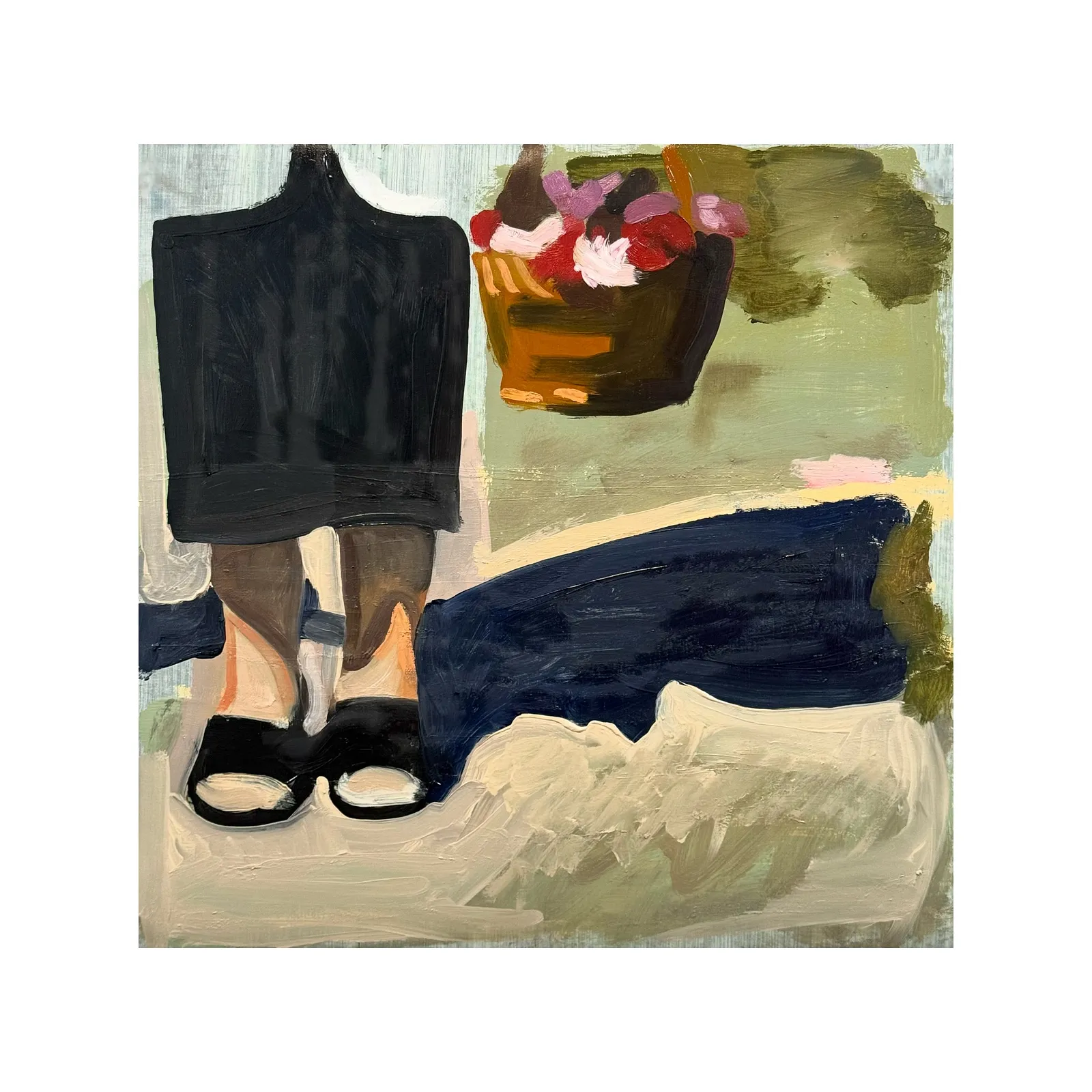 Image of "Spasa" by Adriana Shportan, size: 35x35, made of oil on canvas, Painting medium, from London, part of the Moments series, priced at £450 (≈ 27,323 грн) Photo 1 of 4.