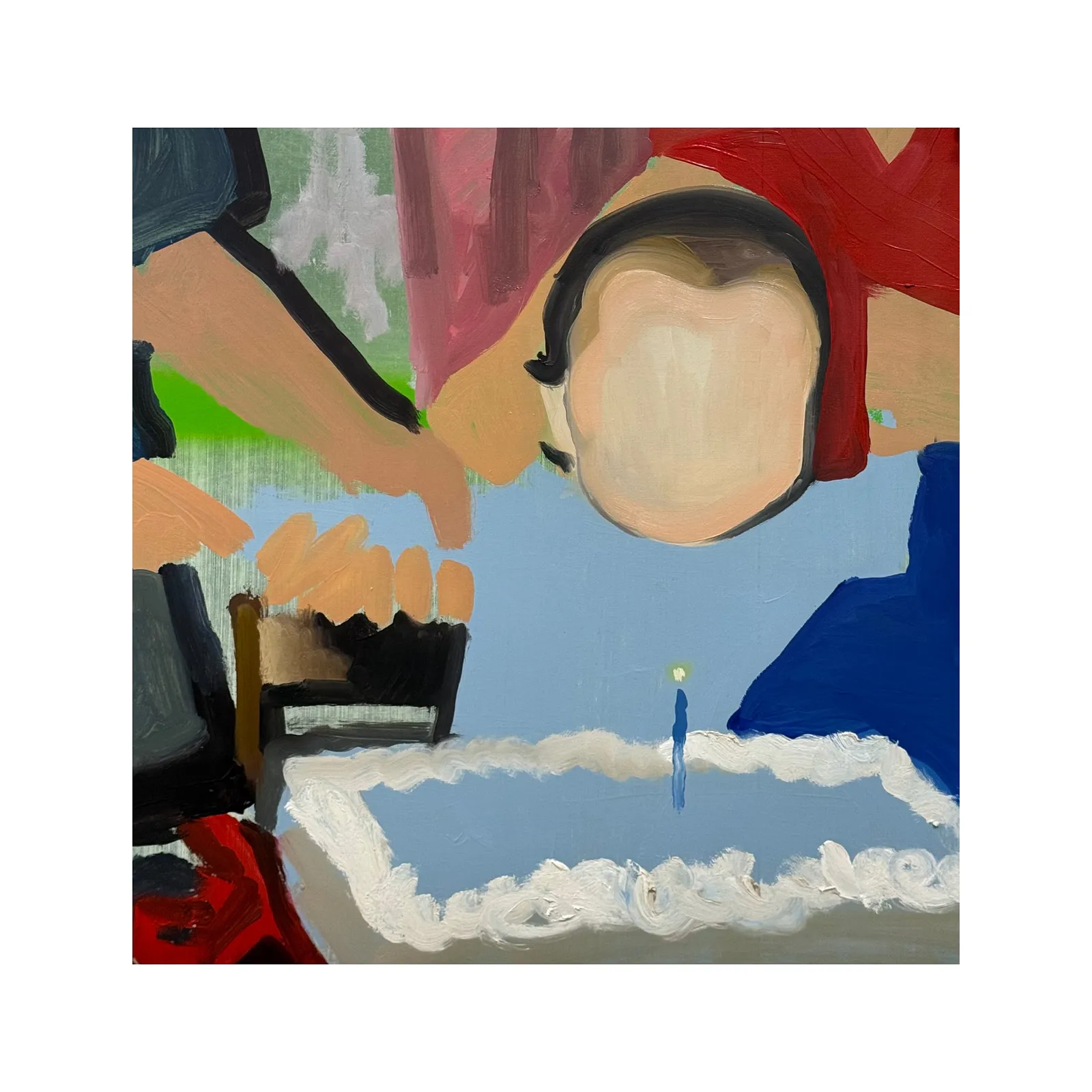Image of One of by Adriana Shportan, size: 35x35, made of oil on canvas, Painting medium, from London, part of the Moments series, priced at £450 (≈ 27,323 грн)