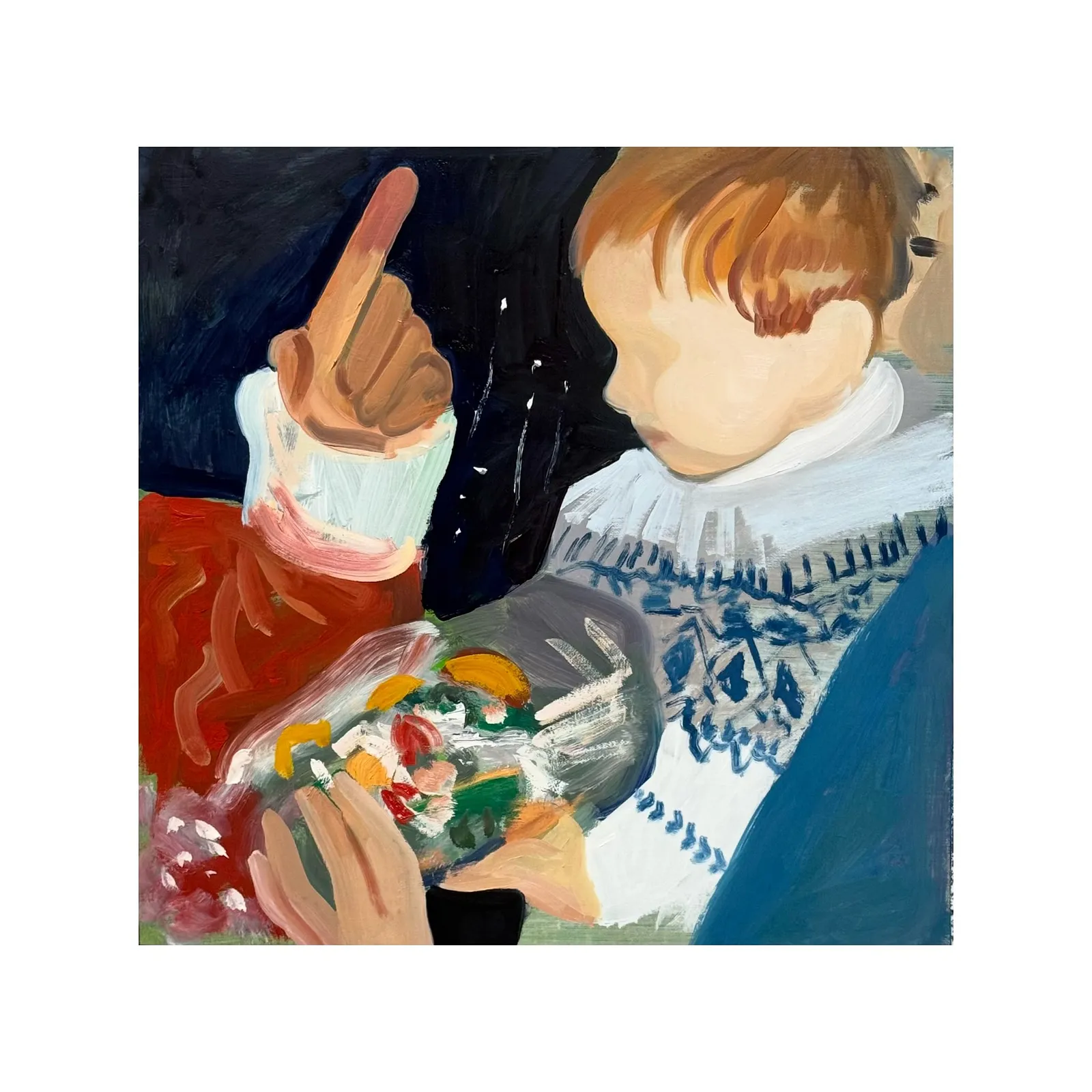 Image of Yes, but by Adriana Shportan, size: 35x35, made of oil on canvas, Painting medium, from London, part of the Moments series, priced at £450 (≈ 27,323 грн)
