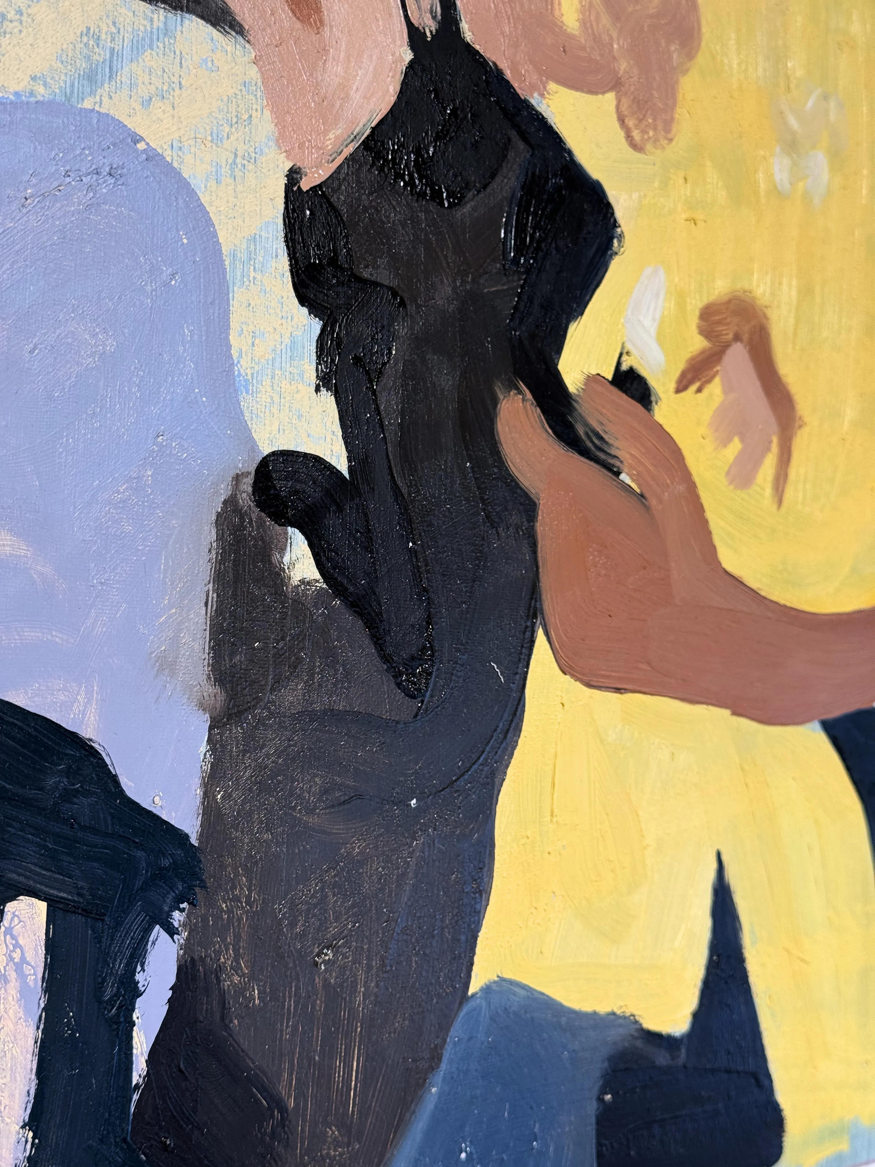 Image of Party by Adriana Shportan, size: 35x35, made of oil on canvas, Painting medium, from London, part of the Moments series, priced at £450 (≈ 27,323 грн) Photo 4 of 4.