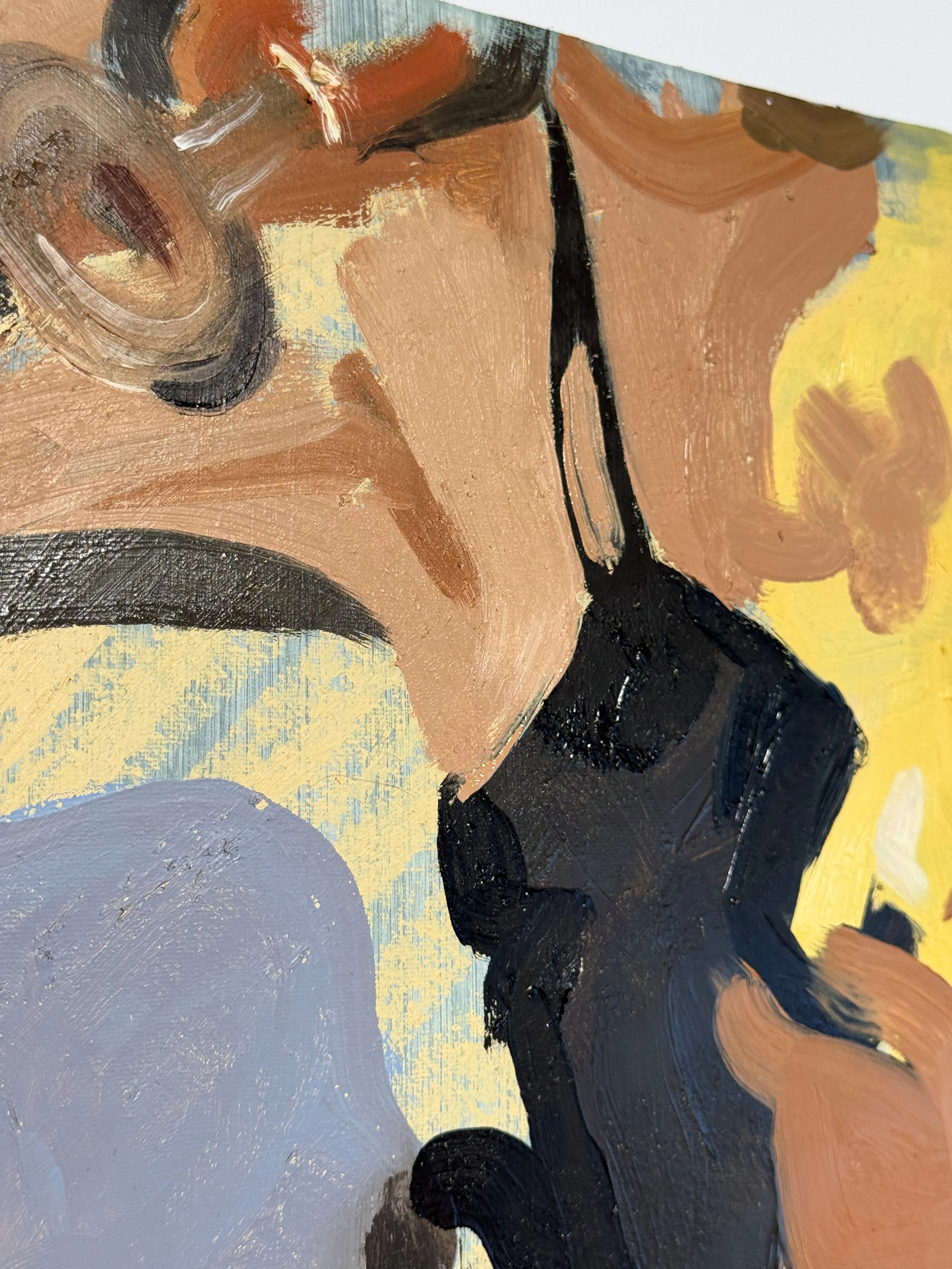 Image of Party by Adriana Shportan, size: 35x35, made of oil on canvas, Painting medium, from London, part of the Moments series, priced at £450 (≈ 27,323 грн) Photo 2 of 4.