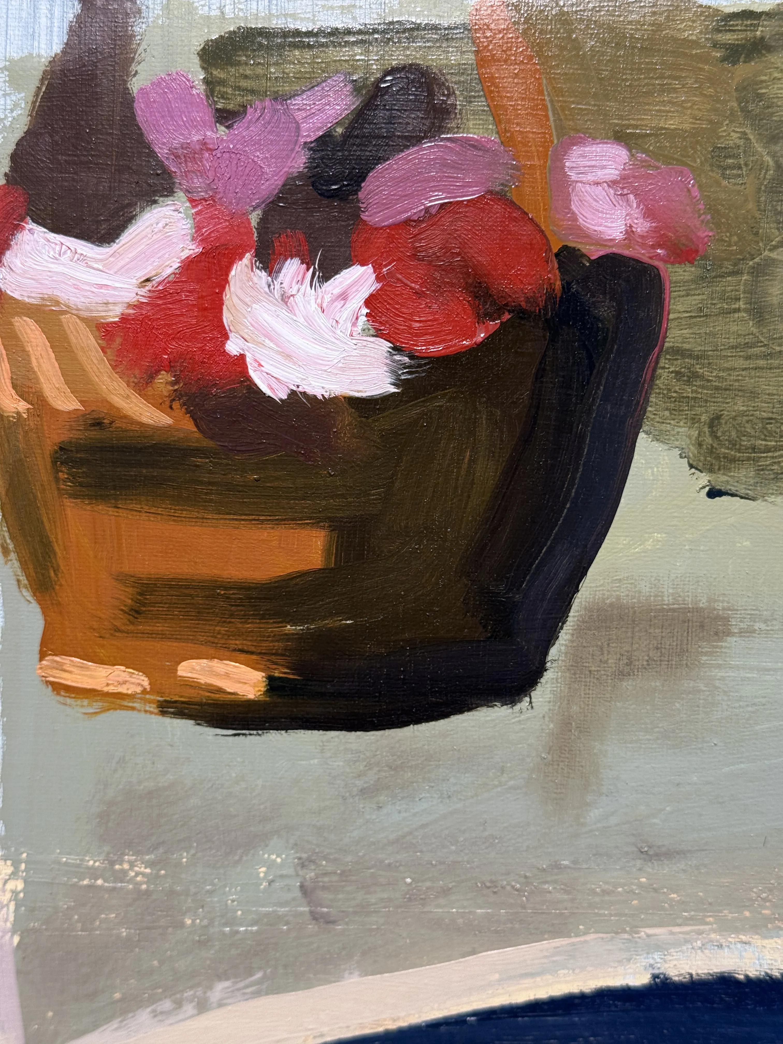 Image of "Spasa" by Adriana Shportan, size: 35x35, made of oil on canvas, Painting medium, from London, part of the Moments series, priced at £450 (≈ 27,323 грн) Photo 2 of 4.