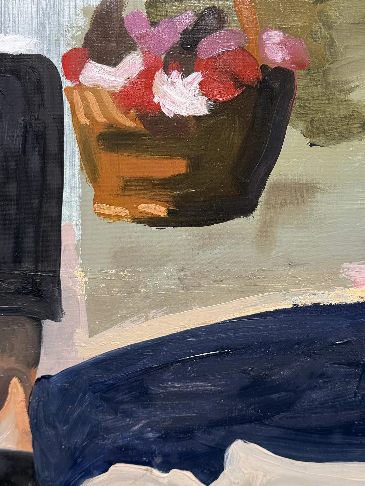 Image of "Spasa" by Adriana Shportan, size: 35x35, made of oil on canvas, Painting medium, from London, part of the Moments series, priced at £450 (≈ 27,323 грн) Photo 4 of 4.