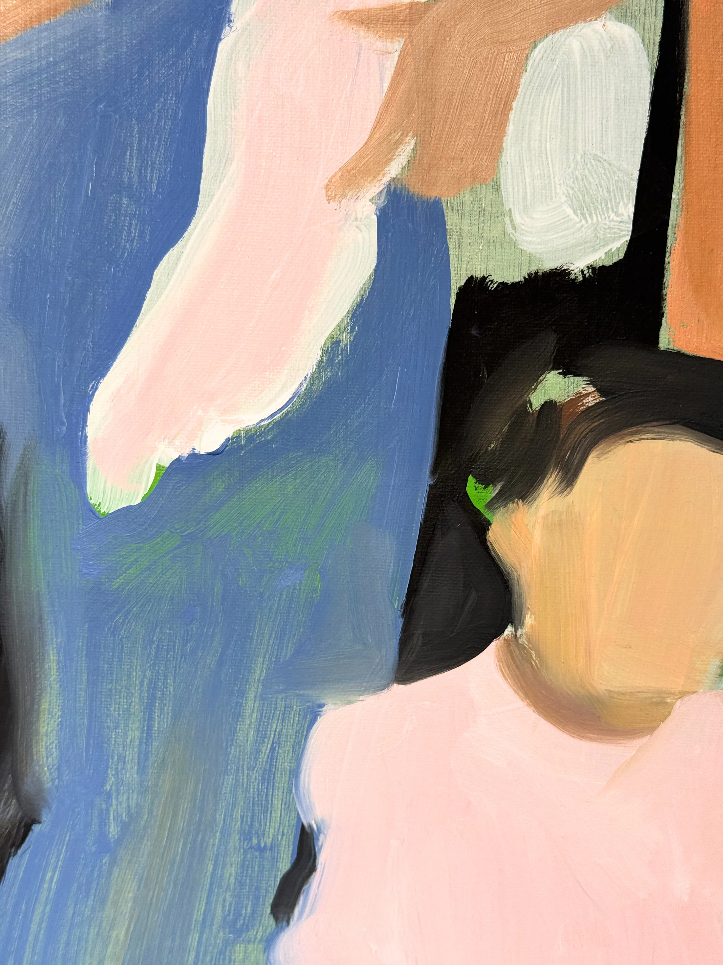 Image of Family portrait by Adriana Shportan, size: 35x35, made of oil on canvas, Painting medium, from London, part of the Moments series, priced at £450 (≈ 27,323 грн) Photo 4 of 4.
