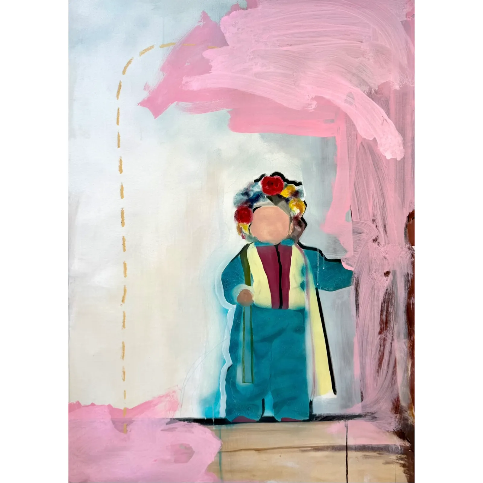 Image of UPSTAIRS by Adriana Shportan, size: 128x93, made of oil, acrylic on canvas, Painting medium, from London, priced at £700 (≈ 42,503 грн)