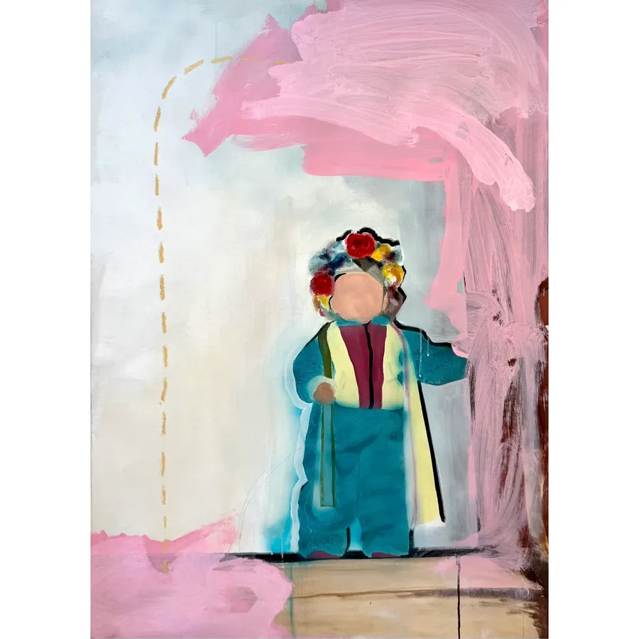 Image of UPSTAIRS by Adriana Shportan, size: 128x93, made of oil, acrylic on canvas, Painting medium, from London, priced at £700 (≈ 42,503 грн)
