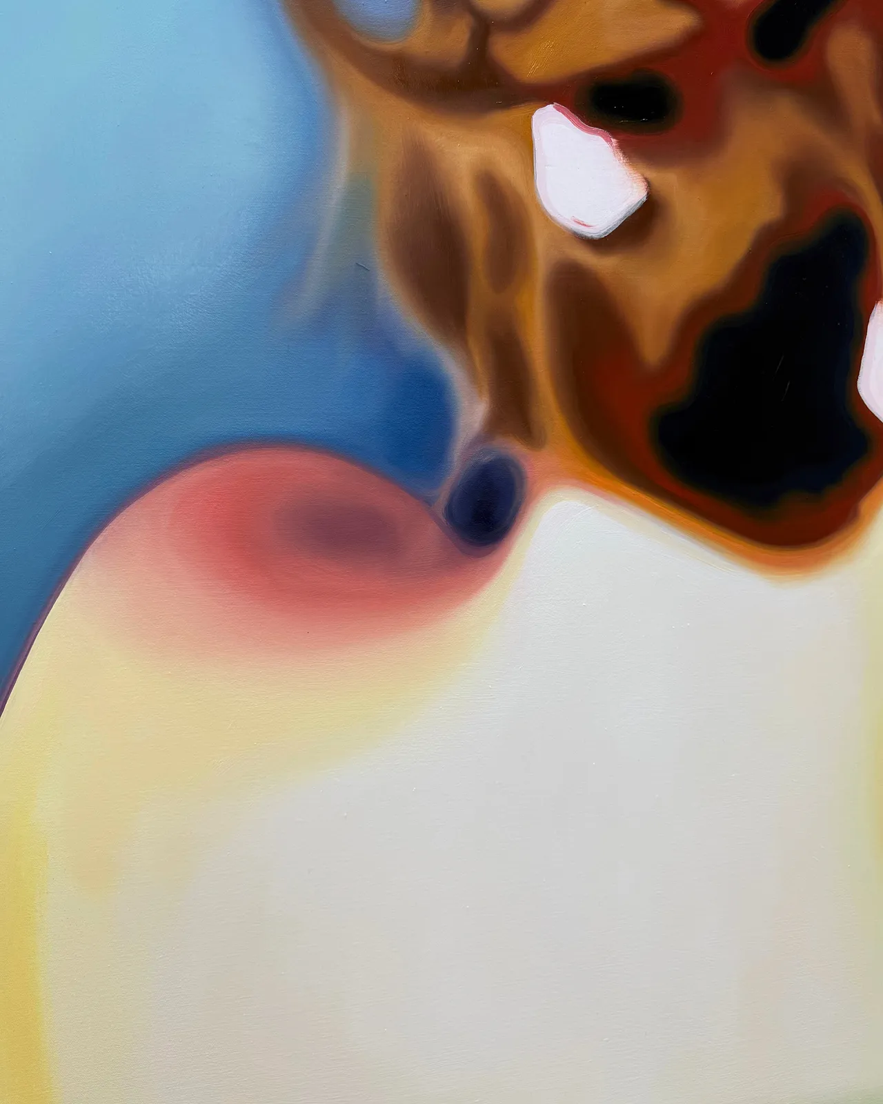 Image of CAMOUFLAGE by Adriana Shportan, size: 150x120, made of oil on canvas, Painting medium, from London, part of the Blue series, priced at £4000 (≈ 242,874 грн) Photo 3 of 3.