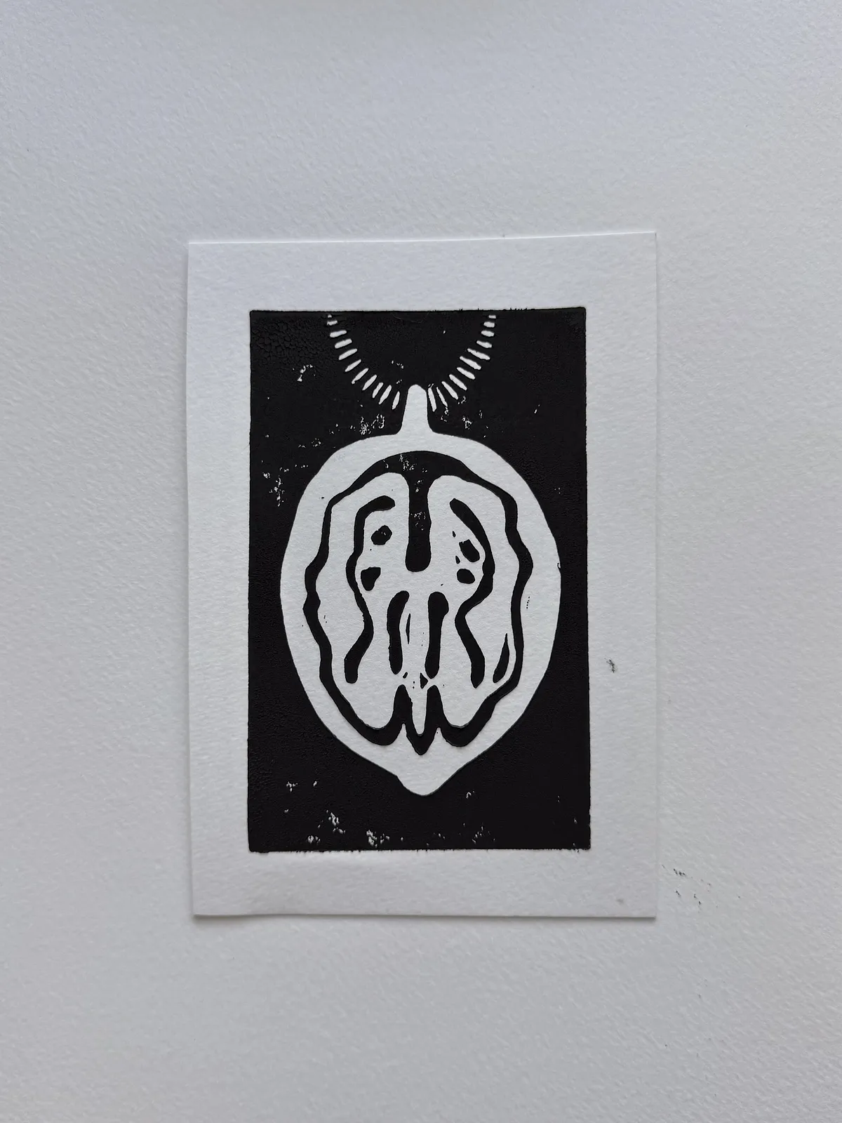Image of Walnut by Adriana Shportan, size: 10x15, made of Lino print, Graphics medium, from London , priced at £50 (≈ 3,032 грн) Photo 2 of 7.