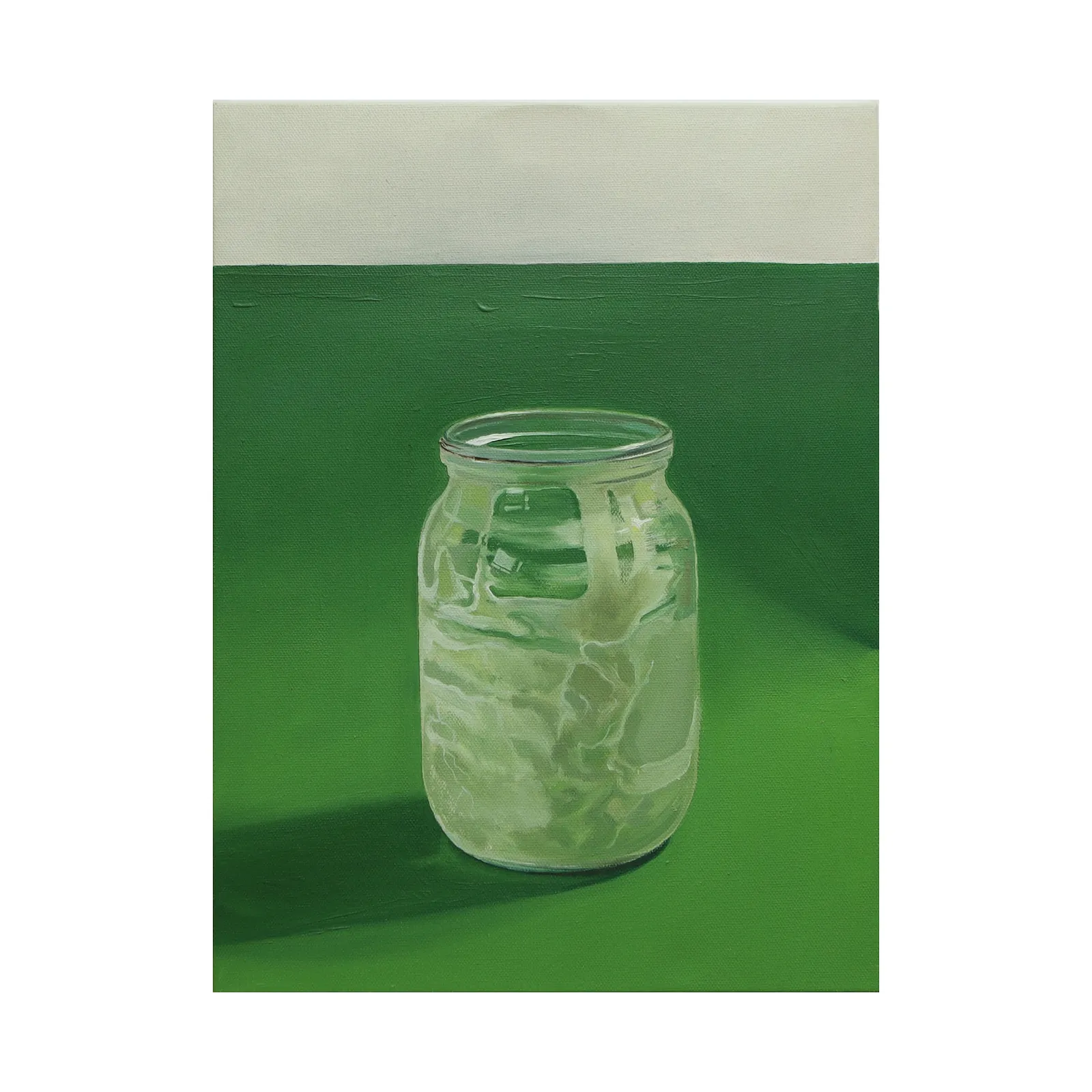 Image of Sloik vid smetany (Jar of sour cream) by Adriana Shportan, size: 30x40, made of oil on canvas, Painting medium, from London, part of the “When It Is Our Turn to Be Adults” series, priced at £400 (≈ 24,287 грн)