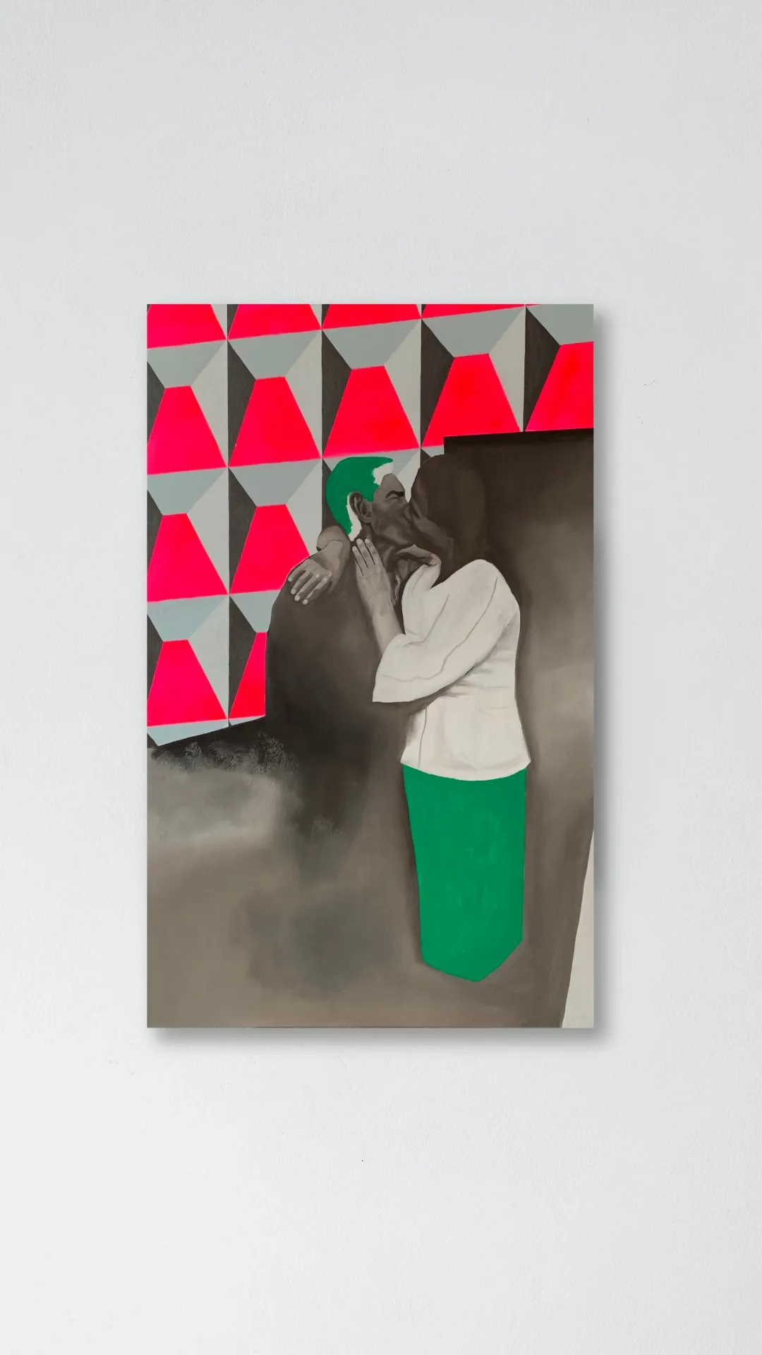 Image of Kiss 3  by Adriana Shportan, size: 100x160cm, made of oil on canvas, Painting medium, from London, part of the Kiss series, priced at £1700 (≈ 103,221 грн)