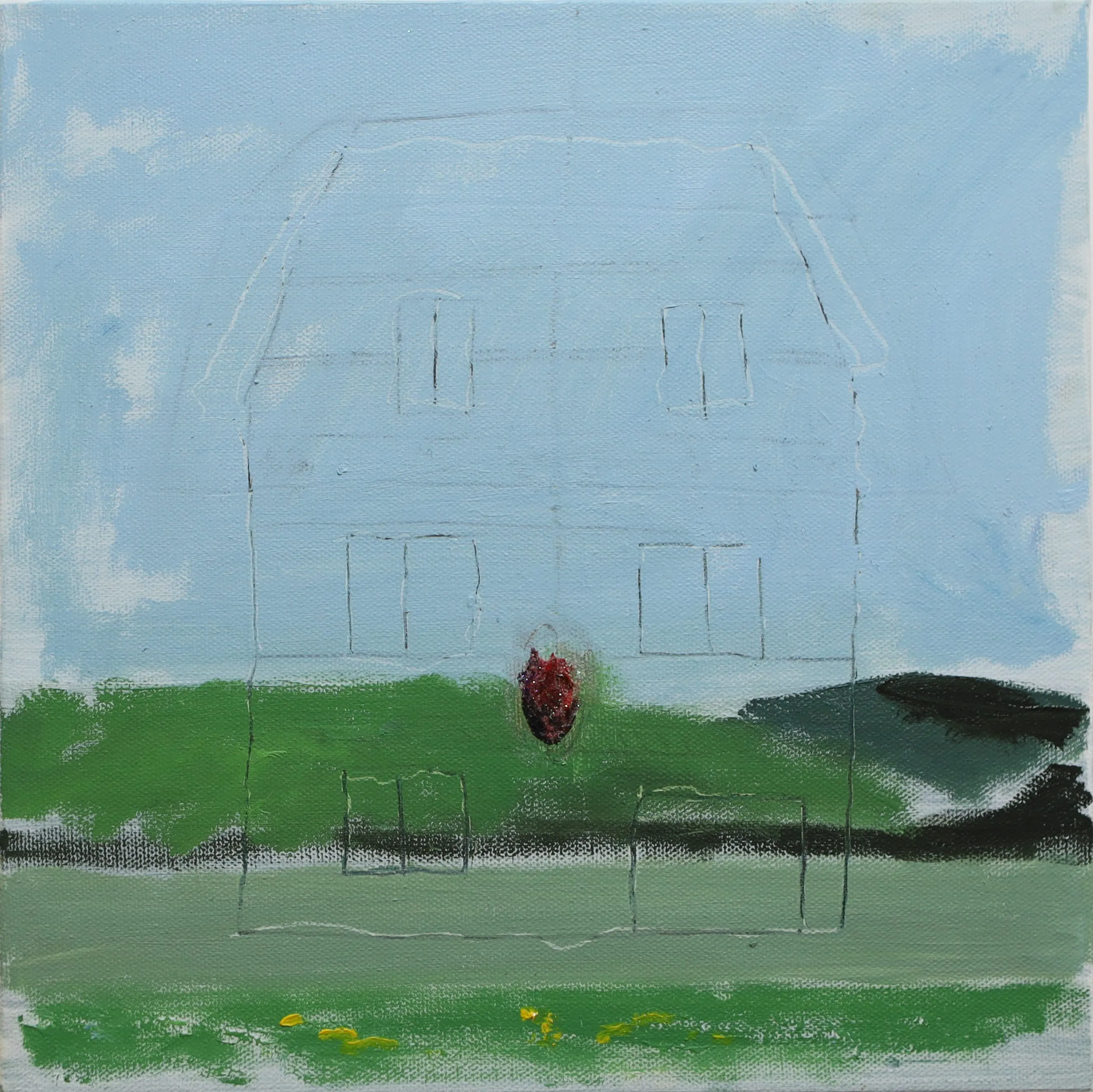 Image of Niva.Pechorna (diptych) by Adriana Shportan, size: 30.5x63cm, made of oil on canvas, Painting medium, from London, part of the “When It Is Our Turn to Be Adults” series, priced at £600 Photo 2 of 3.