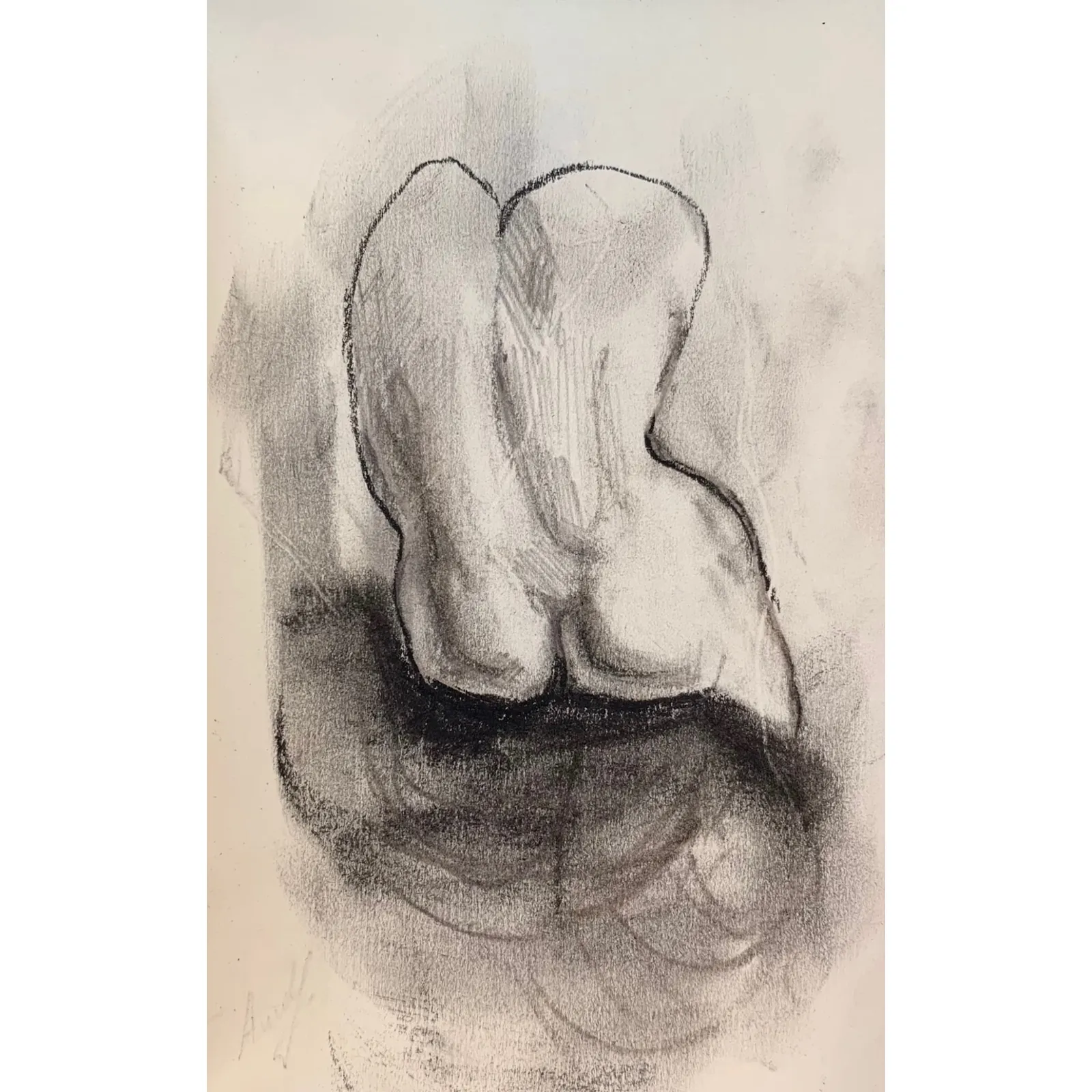 Image of Sketch 01 by Adriana Shportan, size: 8.5x12.5, made of charcoal on paper, Drawing medium, from London, part of the Sketches series, priced at £50 (≈ 3,036 грн) Photo 1 of 2.