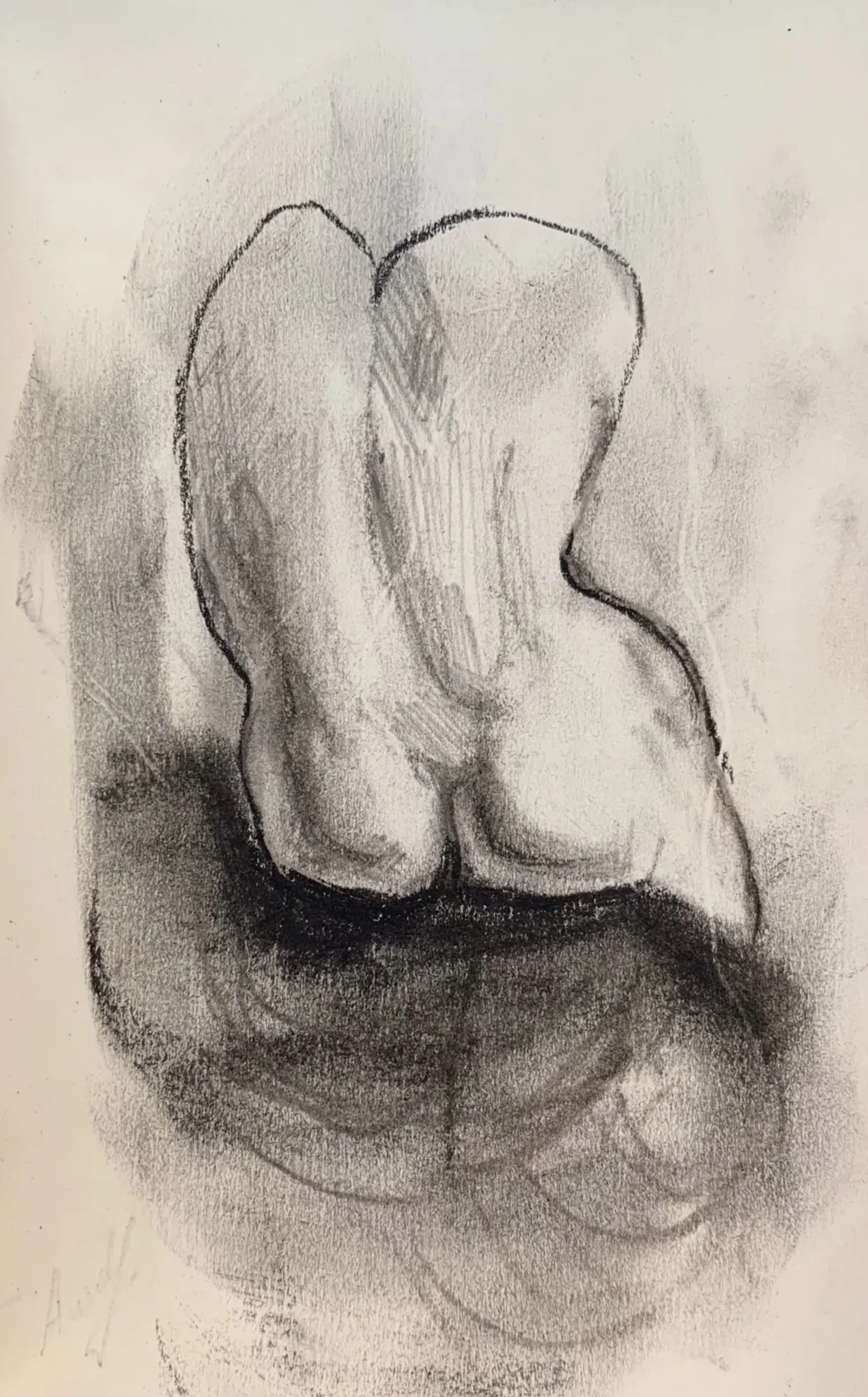 Image of Sketch 01 by Adriana Shportan, size: 8.5x12.5, made of charcoal on paper, Drawing medium, from London, part of the Sketches series, priced at £50 (≈ 3,036 грн) Photo 2 of 2.