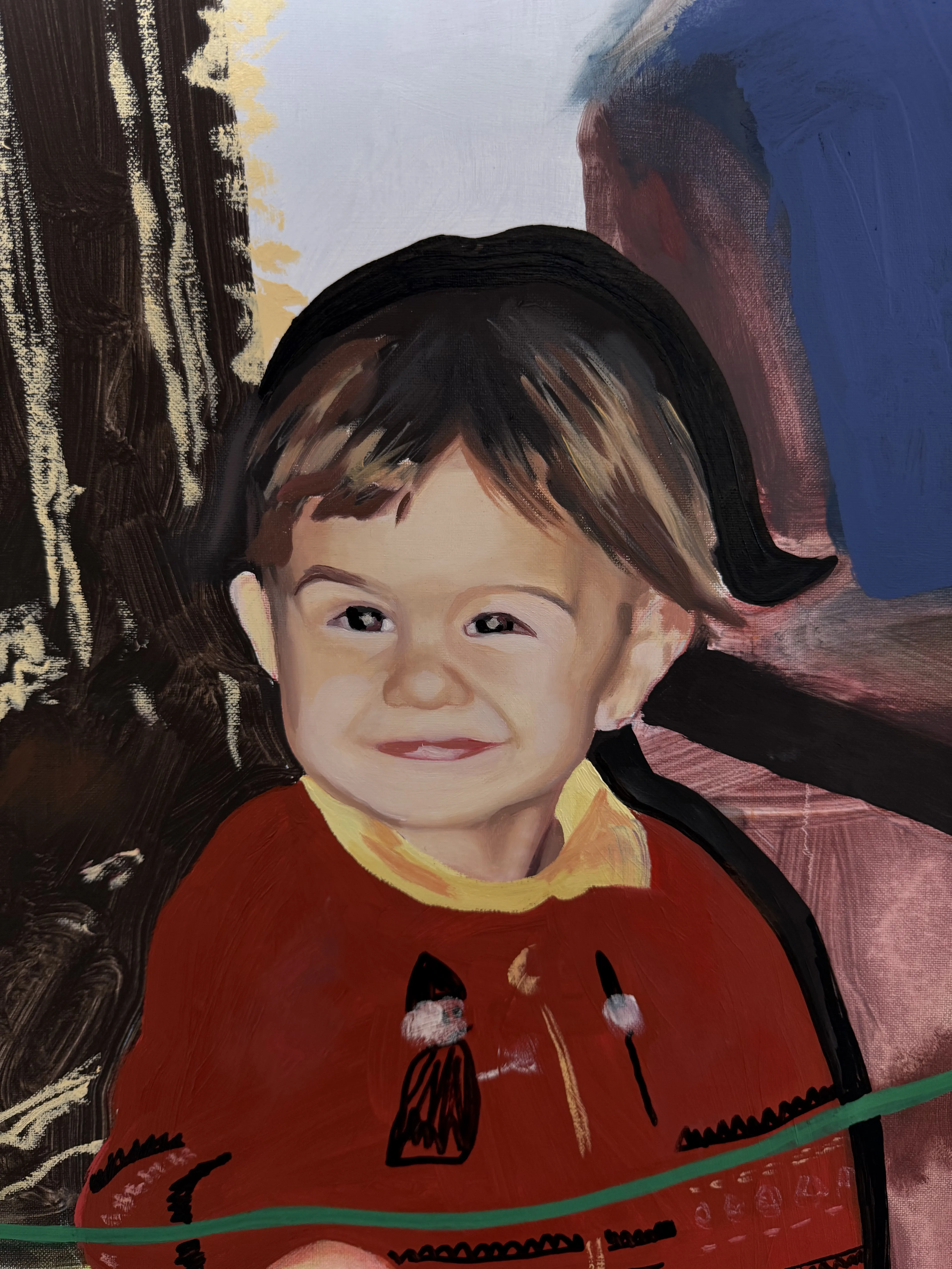 Image of Hide and seek by Adriana Shportan, size: 160x110, made of oil, acrylic, spray on canvas, from London, priced at £2500 (≈ 151,565 грн) Photo 2 of 6.