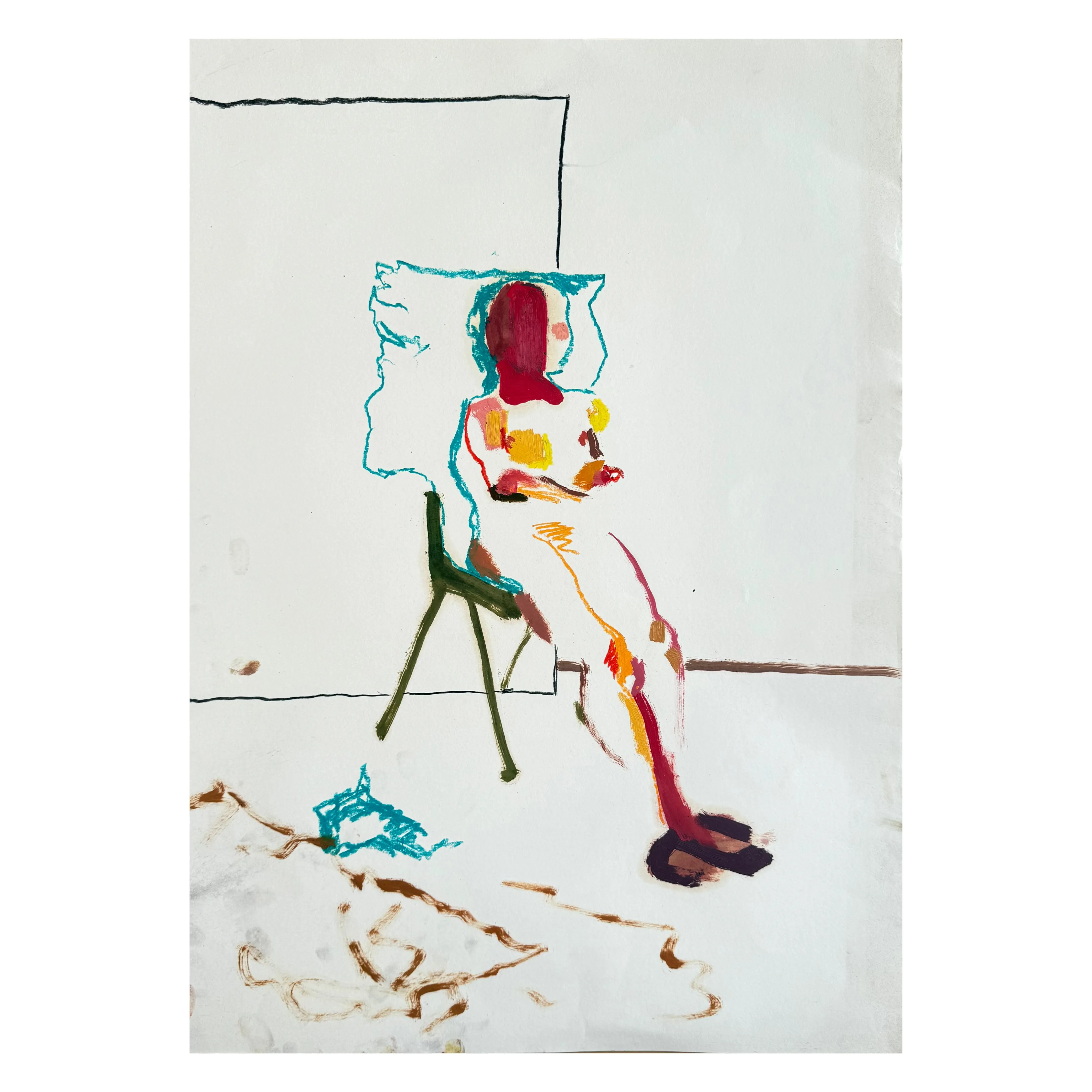 Image of Sketch 014 by Adriana Shportan, size: 42X59.4, made of oil on paper, Painting medium, from London, part of the Sketches series, priced at £150 (≈ 9,108 грн)